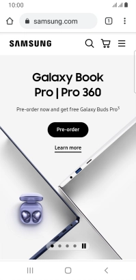 Press the menu icon.