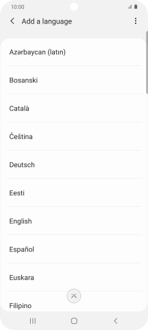 Press the required language.