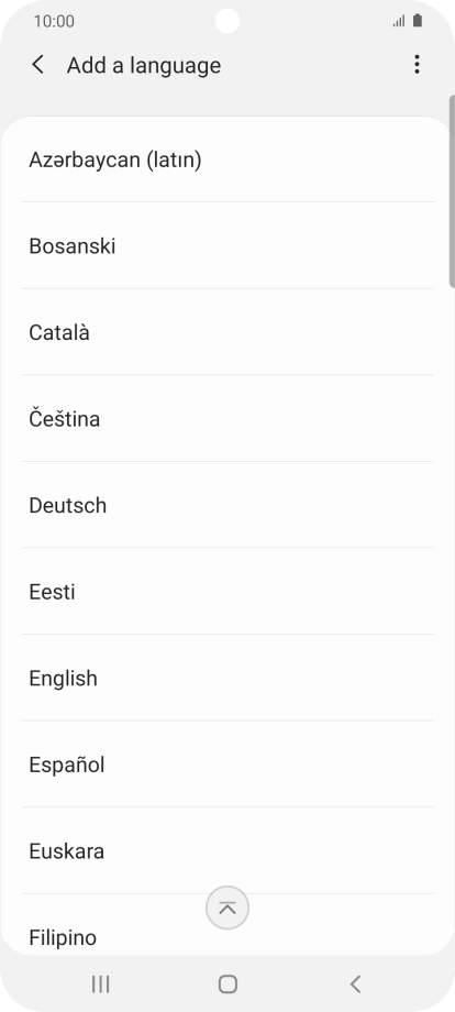 Press the required language.