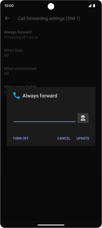 Press TURN OFF.