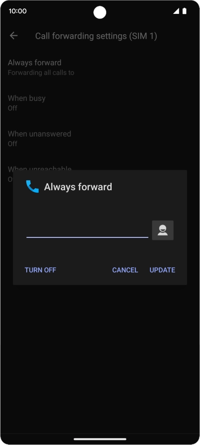 Press TURN OFF.