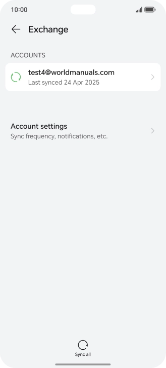 Press Account settings.