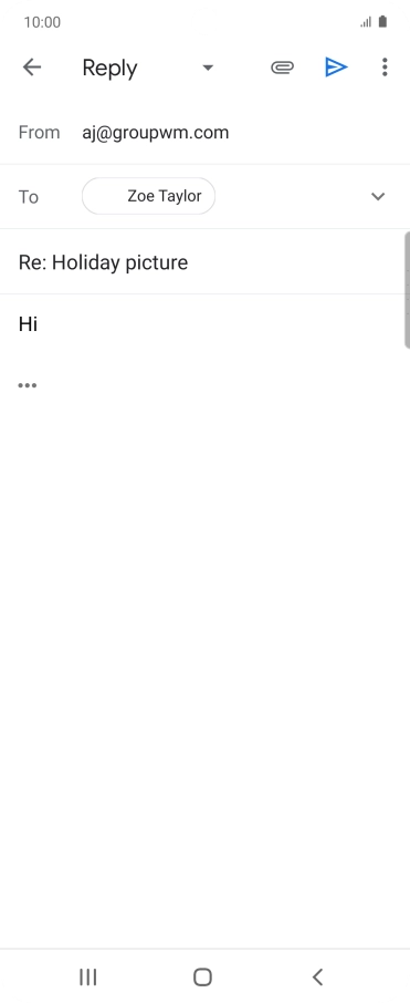 Press the send icon.