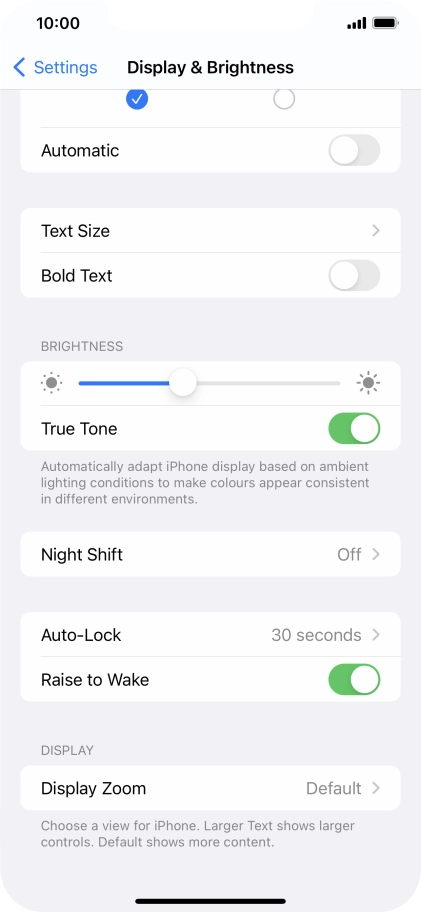 Press the indicator next to 