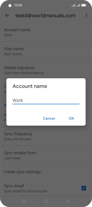 Press OK and key in the required name.