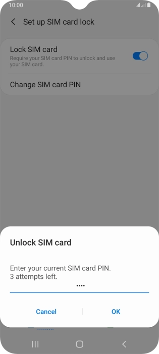 Key in your PIN and press OK.