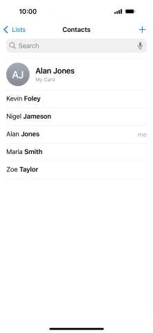Press the new contact icon.