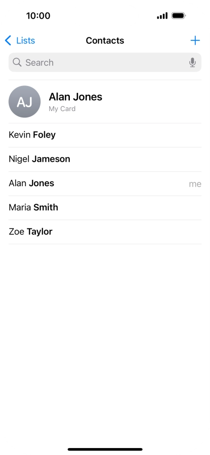 Press the new contact icon.