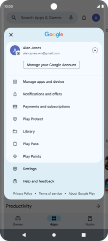 Press Manage apps and device.