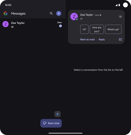 Press the profile icon.