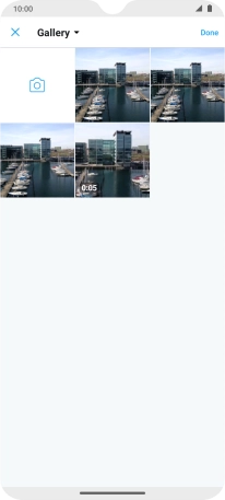 Press the required picture or video clip.