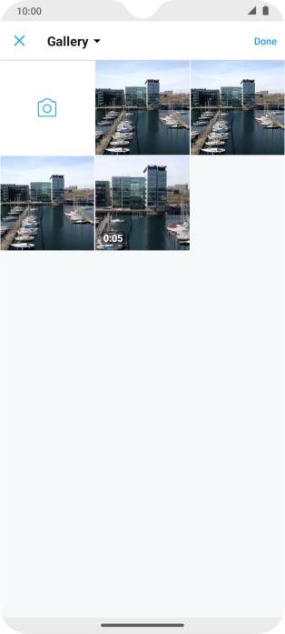 Press the required picture or video clip.