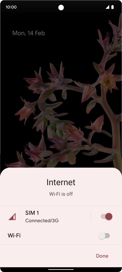Press the indicator next to 