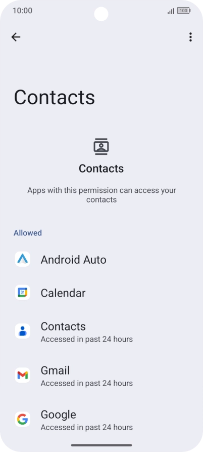 The total app activity for the selected phone function is displayed.