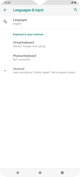 Press Languages.