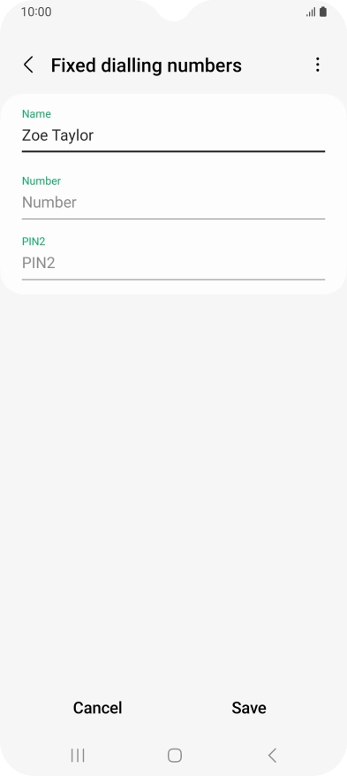 Press Number and key in the required phone number.