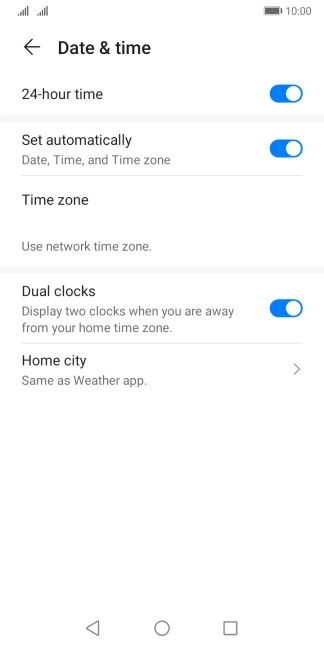 Press the Home key to return to the home screen.