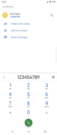 Key in the required number and press the call icon.