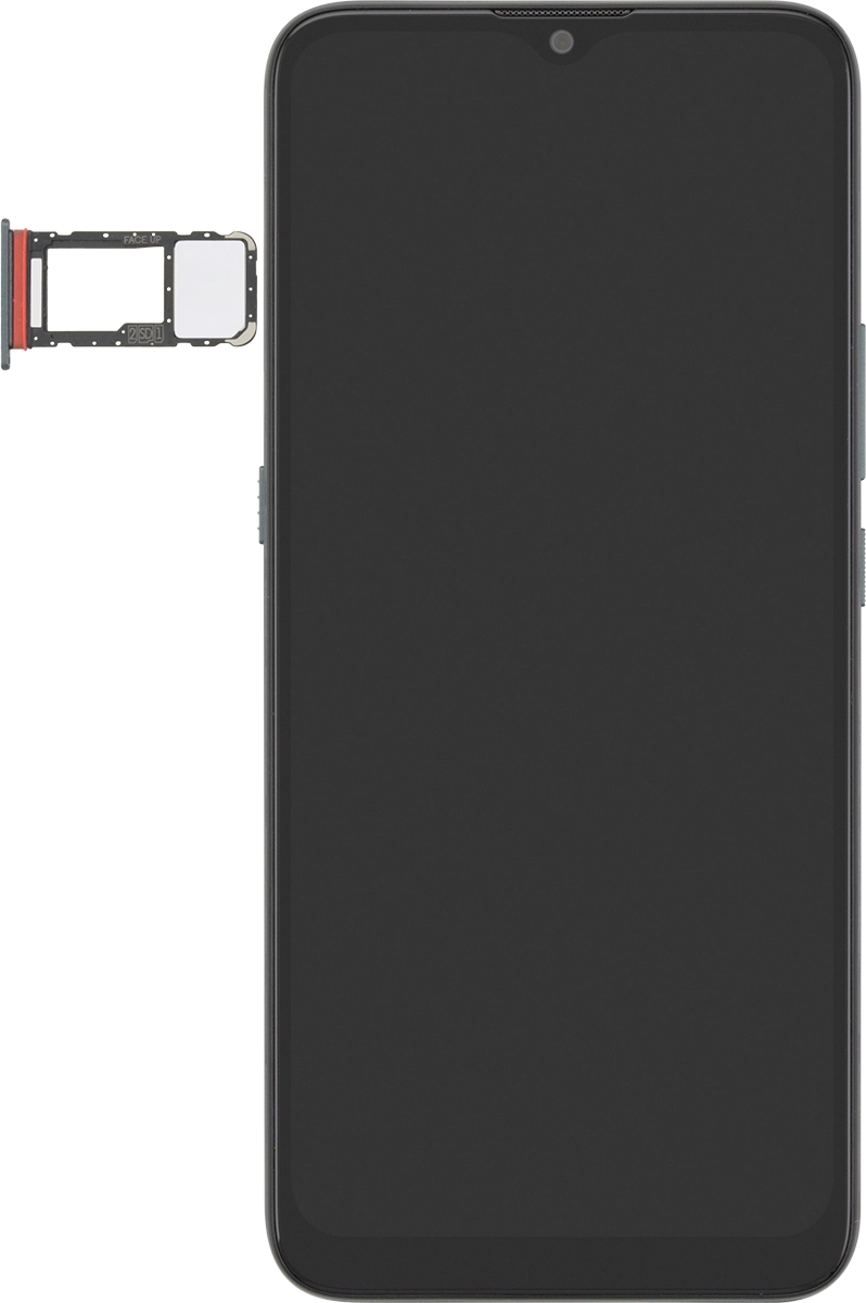 Turn the memory card as illustrated next to the memory card holder and place it in the memory card holder.