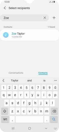 Press the required contact.