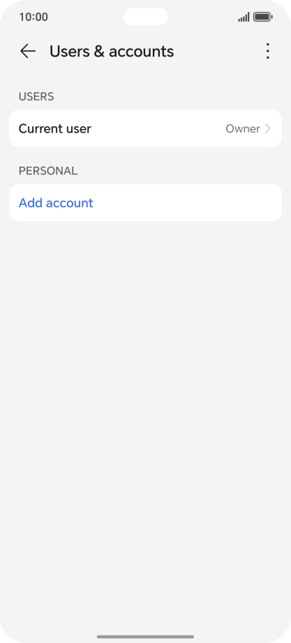 Press Add account.