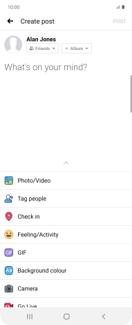 Press the text input field and key in the required text.