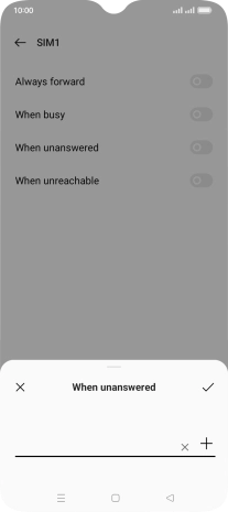 Key in +447836121121 and press the confirm icon.