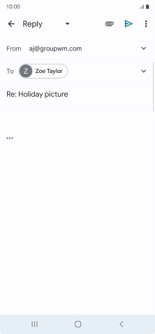 Press the text input field and key in the required text.