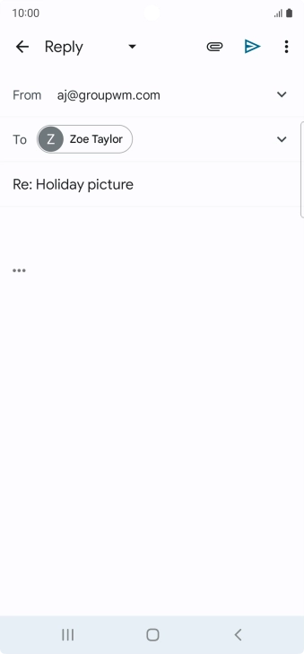 Press the text input field and key in the required text.