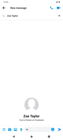Write the required message and press the send icon.