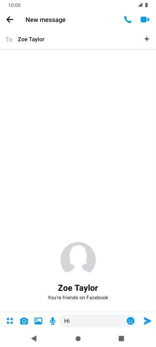 Write the required message and press the send icon.