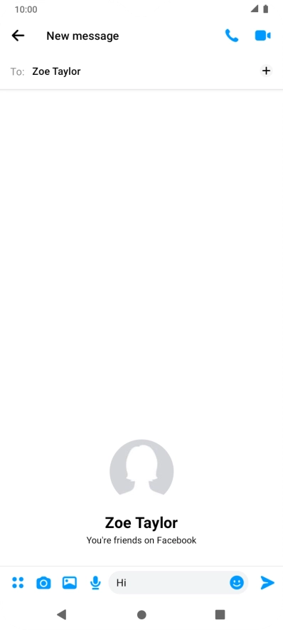 Write the required message and press the send icon.