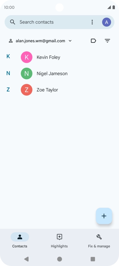 Press the Home key to return to the home screen.