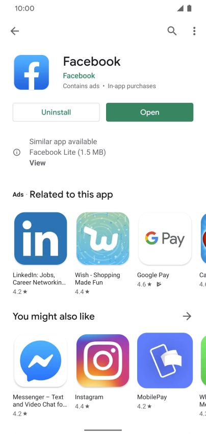 Slide your finger upwards starting from the bottom of the screen to return to the home screen.