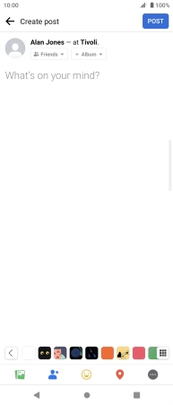 Press the text input field.