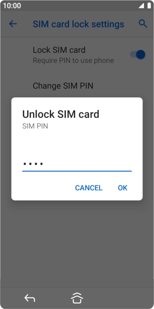 Key in your PIN and press OK.