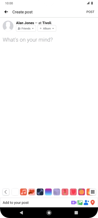 Press the text input field.