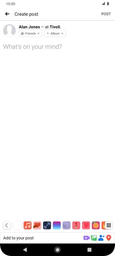 Press the text input field.