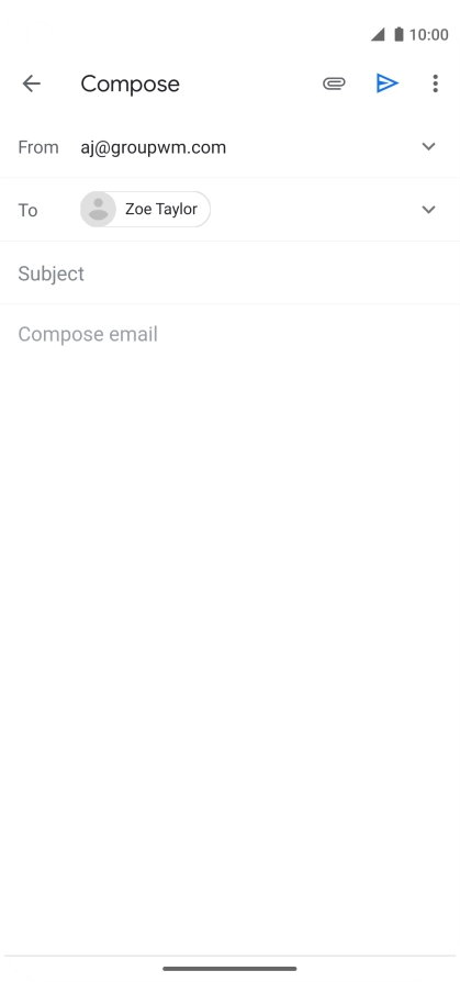 Press Subject and key in the required subject.