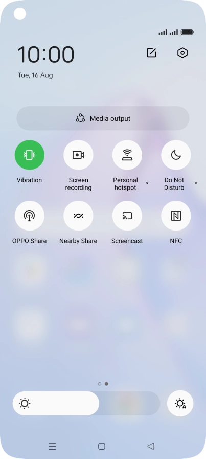 Press NFC to turn the function on or off.