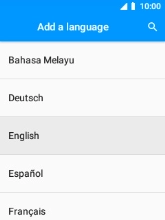 Select the required language to add it to the list of languages.