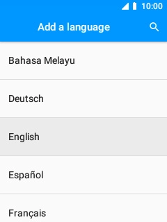 Select the required language to add it to the list of languages.