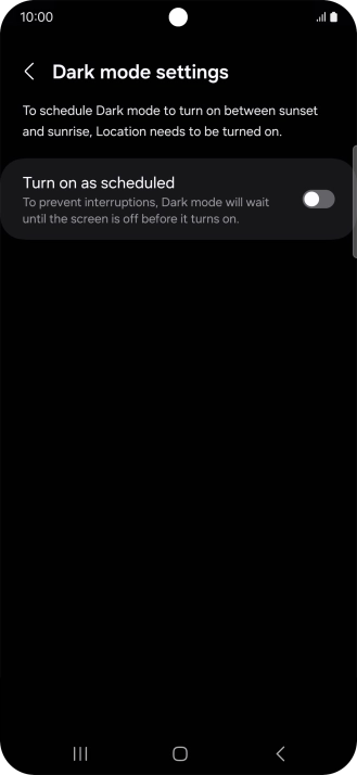 Press the indicator next to 