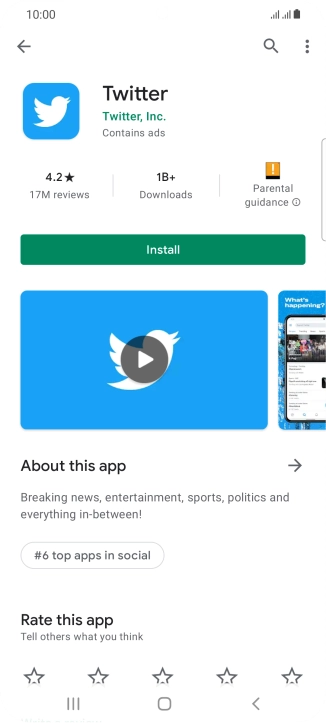 Press Install and follow the instructions on the screen to install the app.