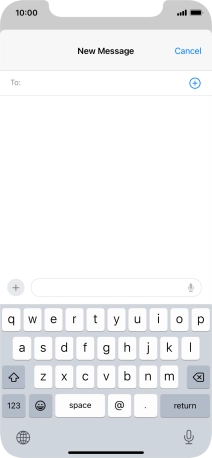 Press To: and key in the first letters of the recipient's name.