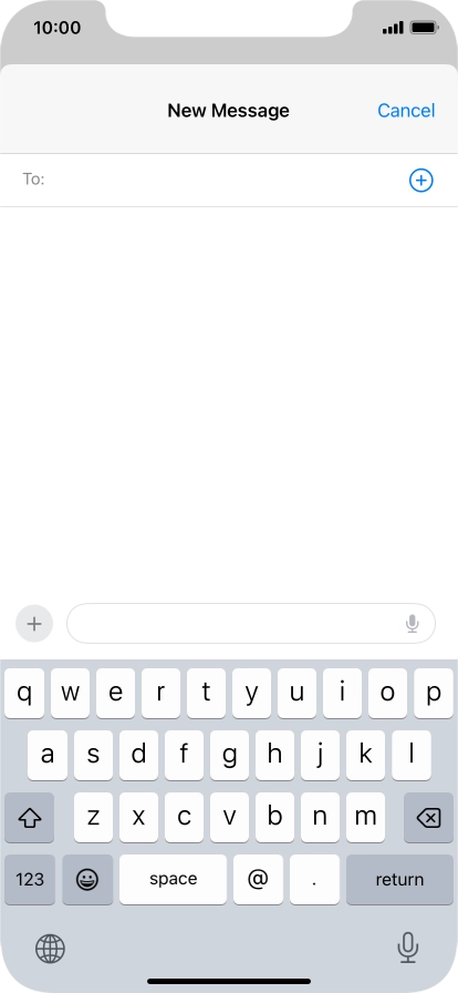 Press To: and key in the first letters of the recipient's name.