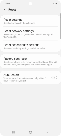 Press Factory data reset.