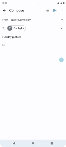 Press the attachment icon.
