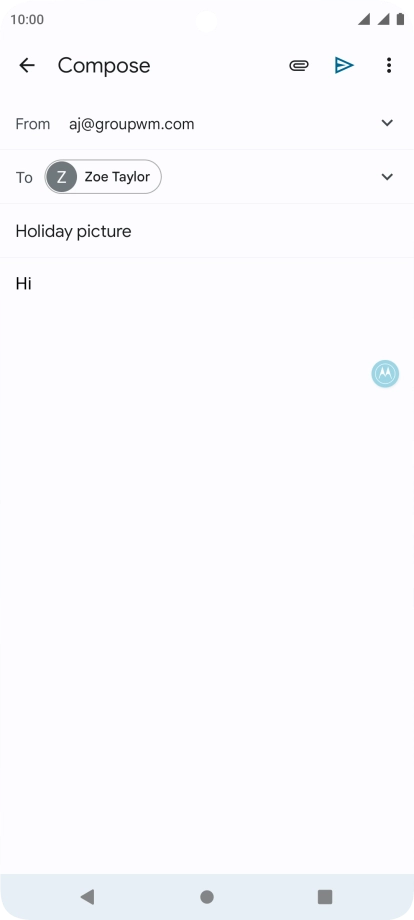 Press the attachment icon.