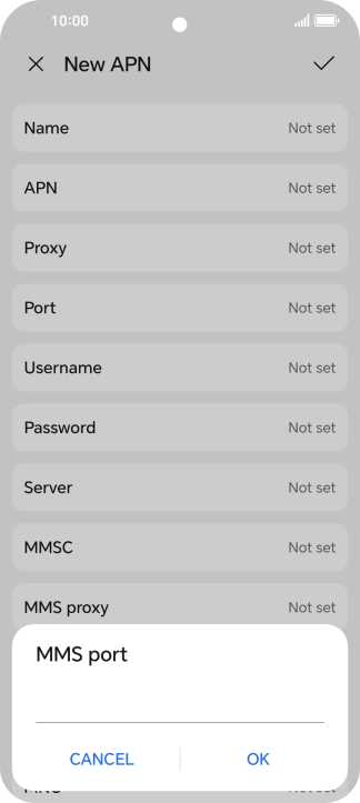 Key in 8799 and press OK.